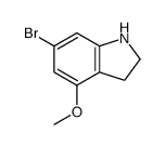 6-溴-4-甲氧基吲哚啉结构式