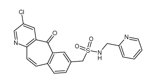 1-(3-chloro-5-oxo-5Hbenzo[4,5]cyclohepta[1,2-b]pyridin-7-yl)-N-(pyridin-2-ylmethyl)methanesulfonamide结构式