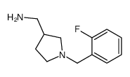 1-[1-(2-Fluorobenzyl)-3-pyrrolidinyl]methanamine结构式