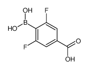 4-硼-3,5-二氟苯甲酸结构式