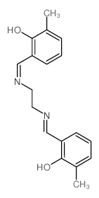 2-methyl-6-[[2-[[(E)-(5-methyl-6-oxo-1-cyclohexa-2,4-dienylidene)methyl]amino]ethylamino]methylidene]cyclohexa-2,4-dien-1-one结构式