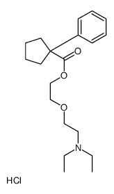 2-[2-(diethylamino)ethoxy]ethyl 1-phenylcyclopentane-1-carboxylate,hydrochloride Structure