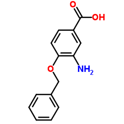3-氨基-4-(苄氧基)苯甲酸结构式