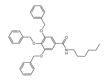 N-hexyl-3,4,5-tribenzyloxybenzamide Structure