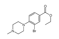 3-溴-4-(4-甲基哌嗪-1-基)苯甲酸乙酯结构式