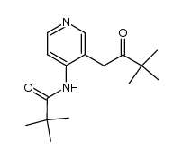 2,2-dimethyl-N-[3-(3,3-dimethyl-2-oxobutyl)-4-pyridinyl]propanamide结构式