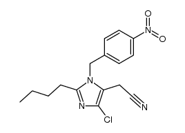 2-Butyl-4-chloro-5-(cyanomethyl]-l-[(4-nitrophenyl)-methyl]imidazole Structure