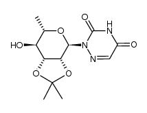 6-aza-1-(2',3'-O-isopropylidene-α-L-rhamnosyl)-uracil结构式