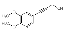 3-(5,6-二甲氧基吡啶-3-基)丙-2-炔-1-醇结构式