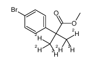 methyl 2-(4-bromophenyl)-3,3,3-trideuterio-2-(trideuteriomethyl)propanoate Structure