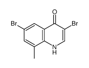 3,6-Dibromo-4-hydroxy-8-methylquinoline Structure
