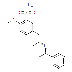2-甲氧基-5-[(2R)-2-[[(1R)-1-(苯基乙基)氨基]丙基]-苯磺酰胺结构式