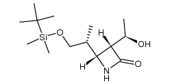 (3R,4R)-4-((R)-1-((tert-butyldimethylsilyl)oxy)propan-2-yl)-3-((R)-1-hydroxyethyl)azetidin-2-one结构式