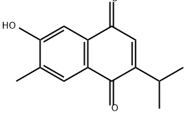 1,4-Naphthalenedione, 6-hydroxy-7-methyl-2-(1-methylethyl)- Structure