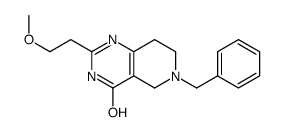 6-benzyl-2-(2-methoxyethyl)-1,5,7,8-tetrahydropyrido[4,3-d]pyrimidin-4-one结构式