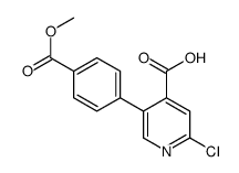 2-chloro-5-(4-methoxycarbonylphenyl)pyridine-4-carboxylic acid Structure