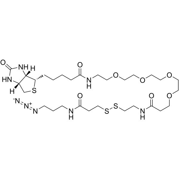Biotin-PEG(4)-SS-Azide Structure