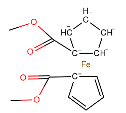 1,1'-二茂铁二甲酸二甲酯结构式