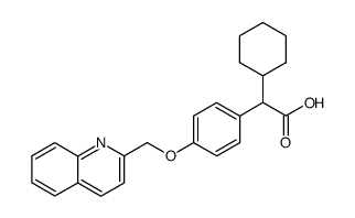 2-[4-(quinolin-2-yl-methoxy)phenyl]-2-cyclohexyl-acetic acid结构式