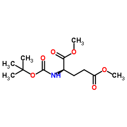 dimethyl(tert-butoxycarbonyl)-D-glutamate structure