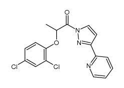 (R,S)-2-(2,4-dichlorophenoxy)propionyl 3-(2-pyridine)pyrazolide结构式
