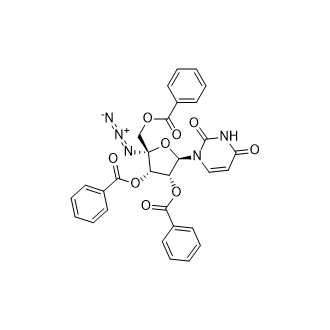 (2R,3S,4R,5R)-2-叠氮基-2-((苯甲酰氧基)甲基)-5-(2,4-二氧代-3,4结构式