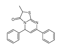 2-methyl-5,7-diphenyl-5H-[1,3]thiazolo[3,2-a]pyrimidin-3-one结构式