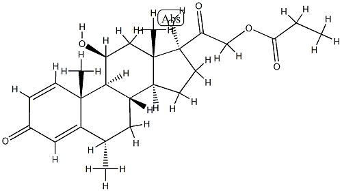 甲基泼尼松龙21-丙酸酯结构式
