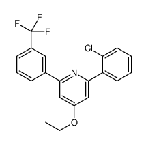 2-(2-chlorophenyl)-4-ethoxy-6-[3-(trifluoromethyl)phenyl]pyridine结构式
