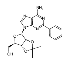 2-phenyl-9-β-(2′,3′-O-isopropylidene-D-ribofuranosyl)adenine Structure