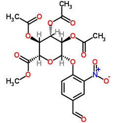 Me-triacetyl-β-D-glucopyranuronate-Ph-ald-NO2结构式