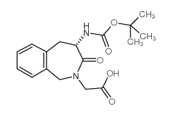 (S)-4-[(叔丁氧羰基)氨基]-1,3,4,5-四氢-3-氧代-2H-2-苯并氮杂卓-2-乙酸结构式