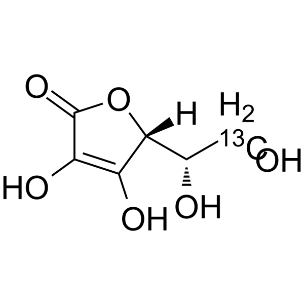 L-抗坏血酸 13C-2-4结构式