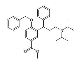 3-[(1R)-3-[双(1-甲基乙基)氨基]-1-苯基丙基]-4-(苯基甲氧基)苯甲酸甲酯结构式