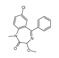 7-chloro-3-methoxy-1-methyl-5-phenyl-3H-1,4-benzodiazepin-2-one Structure