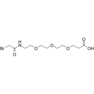 Bromoacetamido-PEG3-C2-acid结构式