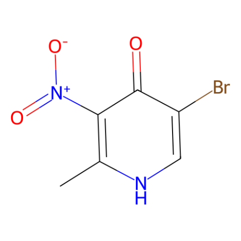 5-Bromo-2-Methyl-3-nitro-4-pyridinol结构式