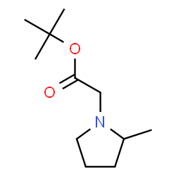 2-(2-甲基-1-吡咯烷基)乙酸叔丁酯结构式