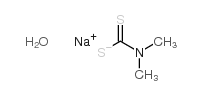sodium dimethyldithiocarbamate hydrate structure