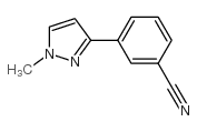 3-(1-甲基-1H-吡唑-3-基)苯甲腈结构式