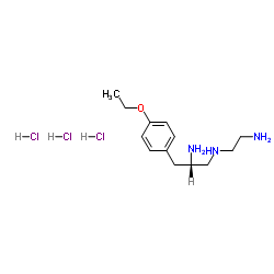 (s)-N1-(2-氨基乙基)-3-(4-乙氧基苯基)丙烷-1,2-二胺三盐酸盐结构式