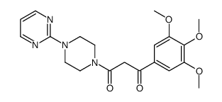 1-(2-Pyrimidinyl)-4-[3-(3,4,5-trimethoxyphenyl)-1,3-dioxopropyl]piperazine Structure