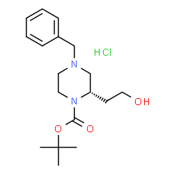 (S)-4-苄基-2-(2-羟乙基)哌嗪-1-羧酸叔丁酯盐酸盐结构式