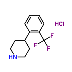 4-(2-三氟甲基苯基)哌啶盐酸盐结构式