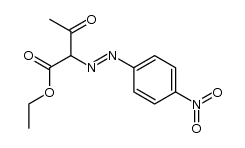 ethyl 2-((4-nitrophenyl)diazenyl)-3-oxobutanoate结构式