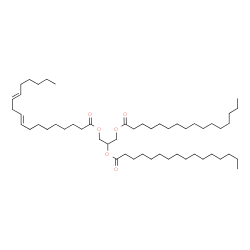 1,2-Dipalmitoyl-3-Linoelaidoyl-rac-glycerol Structure