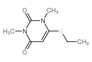 6-(乙基硫代)-1,3-二甲基尿嘧啶结构式