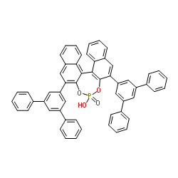 (R)-3,3'-双(3,5-二苯基苯基)-1,1'-联萘酚膦酸酯结构式