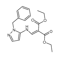 1-Benzyl-5-(2,2-bis-ethoxycarbonyl-vinyl-amino)pyrazol Structure