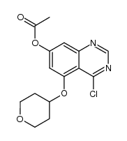 4-chloro-5-(tetrahydro-2H-pyran-4-yloxy)quinazolin-7-yl acetate结构式